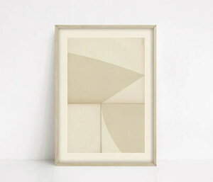 y30x40cmzCARO CARO PRINTS - Cream Textured Art Print (MNLT-16) | A[gvg A[g|X^[ k