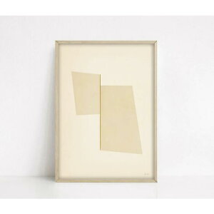 【30x40cm】CARO CARO PRINTS - Neutral Abstract Art Print (MNLT-17) | アートプリント/アートポスター 北欧