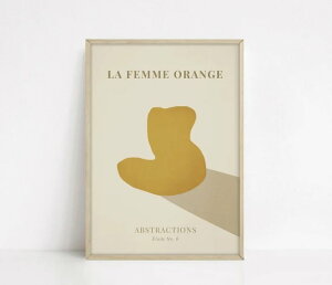 y50x70cmzCARO CARO PRINTS - Orange Nude Art Print (FGRT-03) A[gvg/A[g|X^[ k AuXgNg