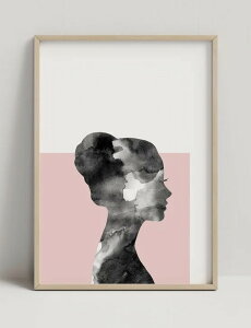 y50x70cmzCARO CARO PRINTS - Modern Silhouette Art Print (CRFL-0303) | A[gvg/A[g|X^[ k AuXgNg