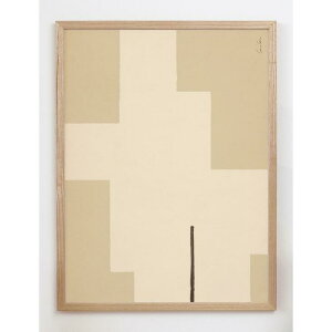 【30x40cm】CARO CARO PRINTS - Beige and Brown Art Print (ABST-21) アートプリント/アートポスター 北欧 アブストラクト