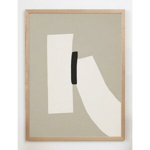 【30x40cm】CARO CARO PRINTS - Abstract Black and Beige Art Print (GMTC-1701) アートプリント/アートポスター 北欧 アブストラクト
