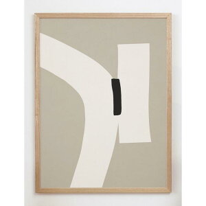 【30x40cm】CARO CARO PRINTS - Abstract Black and Beige Art Print (GMTC-1801) アートプリント/アートポスター 北欧 アブストラクト