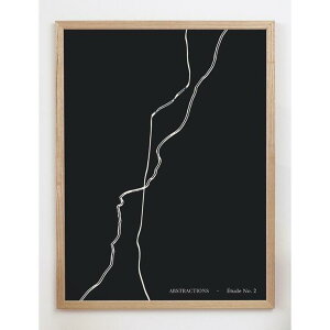 y30x40cmzCARO CARO PRINTS - Abstract Black Line Art Print (GMTC-3301) | A[gvg/A[g|X^[ k AuXgNg