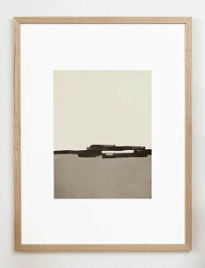 【30x40cm】CARO CARO PRINTS - Brown & Beige Brush Strokes Art Print (MODM-5401) アートプリント/アートポスター 北欧 アブストラクト