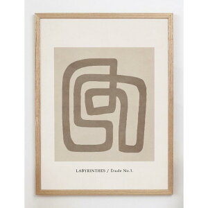 y30x40cmzCARO CARO PRINTS - Abstract Beige Art Print (GMTC-6701) | A[gvg/A[g|X^[ k AuXgNg