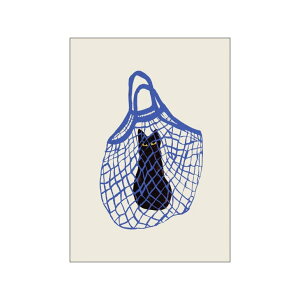 THE POSTER CLUB x Chloe Purpero Johnson - The Cats In The Bag | 30x40cm �A�[�g�v�����g/�A�[�g�|�X�^�[ �k�� �f���}�[�N