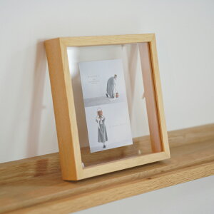 【20x20cm】A.P.J. | クリアボックスフレーム 20角サイズ (ナチュラル/オーク/ホワイト) | 木製額縁 | 20角サイズ 200x200mm 正方形 ナチュラル ギフト 誕生日プレゼント 写真 フォトフレーム インテリ