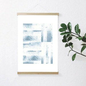 yA4zLACE & STRIPES - FRAGMENT PRINT (blue) A[gvg / |X^[ [֑ k G EH[CeA  rO