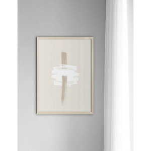 【A3】NOUROM - BEIGE AND WHITE ABSTRACT #1 | 北欧 ポスター スウェーデン アブストラクト アート アートポスター ポスター インテリア オシャレ おしゃれ 壁紙