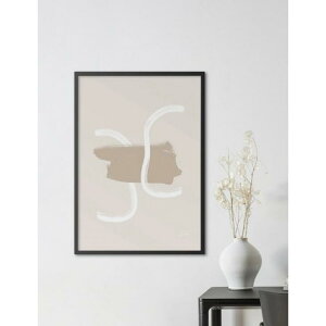 【A3】NOUROM - BEIGE AND WHITE ABSTRACT #2 | 北欧 ポスター スウェーデン アブストラクト アート アートポスター ポスター インテリア オシャレ おしゃれ 壁紙