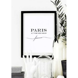 �yA3�zLOVELY POSTERS - PARIS JE T'AIME MON AMOUR (white) �A�[�g�v�����g/�|�X�^�[ �k�� �V���v�� �������