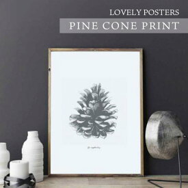 【A3】LOVELY POSTERS - PINE CONE PRINT アートプリント/ポスター インテリア 北欧 シンプル おしゃれ かっこいい 人気 a3 ポスター 北欧 アートポスター a3 レトロ モダン 白黒 インテリア ポスター アートポスター モノクロ モノトーン