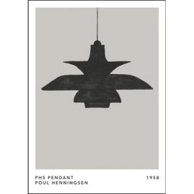 【50x70cm】Nordd Studio | PH5 Pendant Poul Henningsen 1958 black | アートプリント/アートポスター 北欧 デンマーク ポール・ヘニングセン