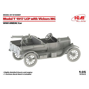 ICM 1/35 T�^�t�H�[�h 1917 LCP w/���B�b�J�[�X�d�@�֏e �X�P�[�����f�� 35607
