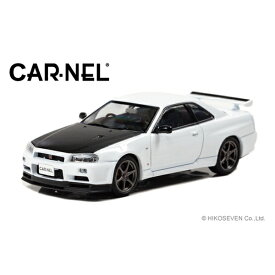 カーネル 1/43 ニッサン スカイライン GT-R VspecII N1 BNR34 2000 ホワイト 完成品ミニカー CN430001