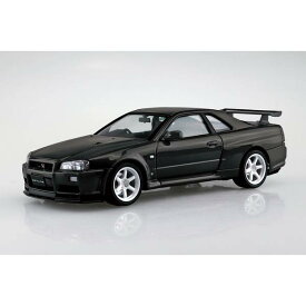 アオシマ 1/24 ザ☆モデルカー No.SP08 ニッサン BNR34 スカイライン GT-R V-SPECII '02 カスタムホイール スケールモデル 4905083066959