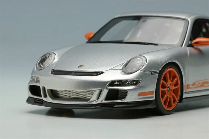 メイクアップ 43 Porsche 911 (997) GT3 RS 2007 (BBS LM Wheel) ホワイト ブルーリバリー ミニカー 車 