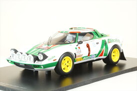 スパーク 1/18 ランチア ストラトス HF No.1 1977 WRC ラリー・モンテカルロ ウィナー S.ムナーリ/S.Maiga 完成品ミニカー 18S535