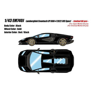 �A�C�h���� �R���N�V���� 1/43 �����{���M�[�j �J�E���^�b�N LPI 800-4 2022 �u���b�N �����i�~�j�J�[ EM740J