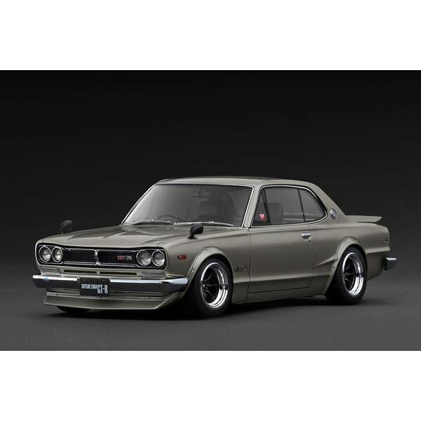イグニッションモデル 1/18 ニッサン スカイライン 2000 GT-R KPGC10 ダークシルバー 完成品ミニカー IG4032