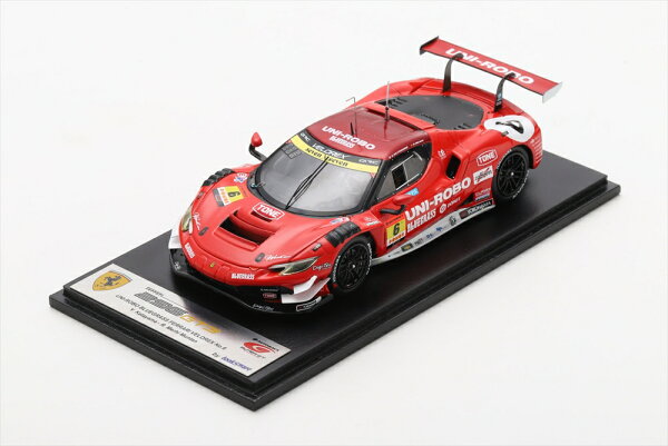 ルックスマート 1/43 UNI-ROBO BLUEGRASS FERRARI No.6 VELOREX 2025 GT300 スーパーGT 片山義章/R.メリ・ムンタン 完成品ミニカー LSSGT25006