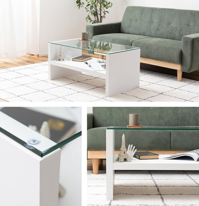 楽天市場】ガラス ローテーブル センターテーブル リビングテーブル 幅  