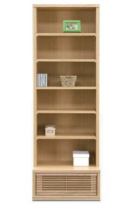 【スリム収納ハイタイプ】 本棚 本収納 シェルフ 収納家具 ラック 60cm おしゃれ家具 シンプル 6段 引き出し 木製 完成品 ホット60Hブックシェルフ(ナチュラル/ブラウン) 【送料無料】