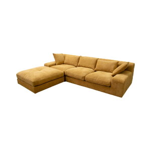 【疲れを癒やす柔らか座面】ソファ コーデュロイ 3人掛け カウチソファ コーナーソファ おしゃれ 布地 ファブリック 北欧 モダン ヴィンテージ ブルックリン 2人掛け 2.5P ローソファ リビン