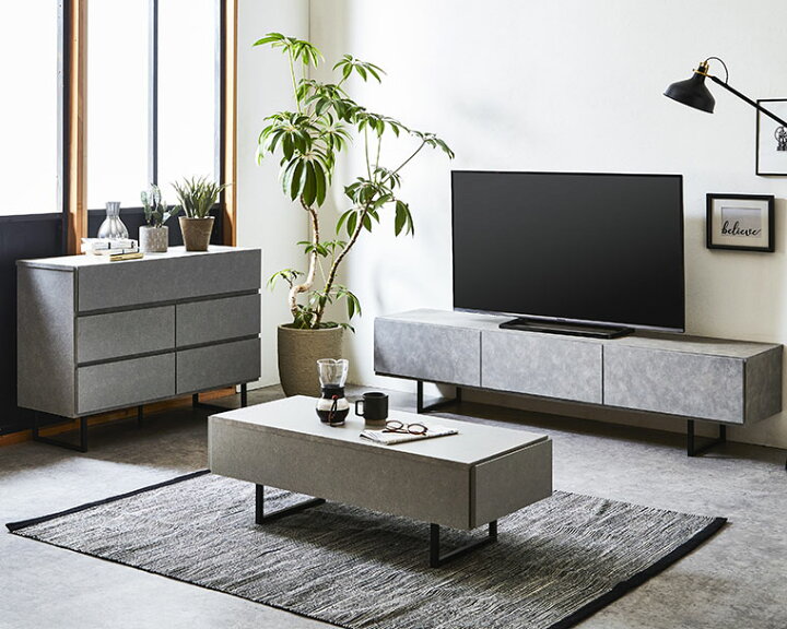 楽天市場】テレビ台 ローボード テレビボード セラミック調 完成品 幅 