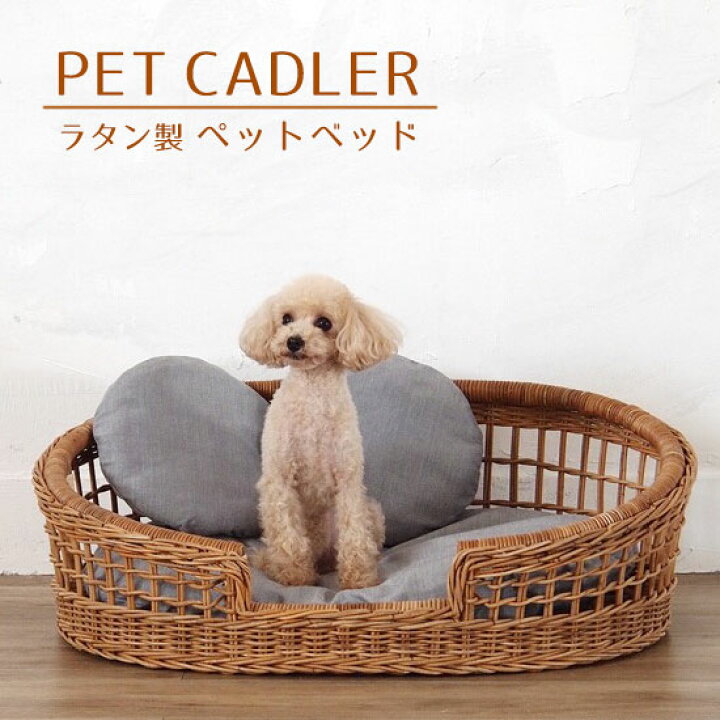 楽天市場 ペットベッド カドラー ペット ベッド 小型犬 猫用 猫 ペット用 かわいい おしゃれ 夏用 涼しい オーバル 室内用 リビング オールシーズン ラタン ペットハウス ねこ 犬ベッド クール 猫ベッド いぬ クッション付 Gk131mer ペットベッド Potaricopublicc
