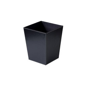 ゴミ箱 ダストボックス レザー調 客室用 黒 W215×D215×H265mm エアファクトリー