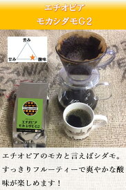 【ポティエコーヒー】エチオピア　シダモ　G2　500g