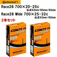 2本セット Continental コンチネンタル チューブ Race28 700×20-25c 仏式42mm/60mm/80mm　/　Race28 Wid…