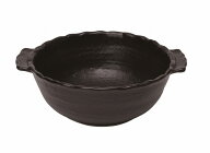 直火　耐熱ラーメン鉢　黒　大