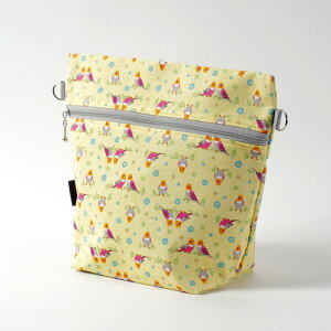 消臭ポーチ おすましインコ柄 日本製 ブランド おしゃれ おむつポーチ 消臭おむつポーチ オムツポーチ トラベルポーチ マナーポーチ 小分けバッグ 着替え 出張ポーチ
