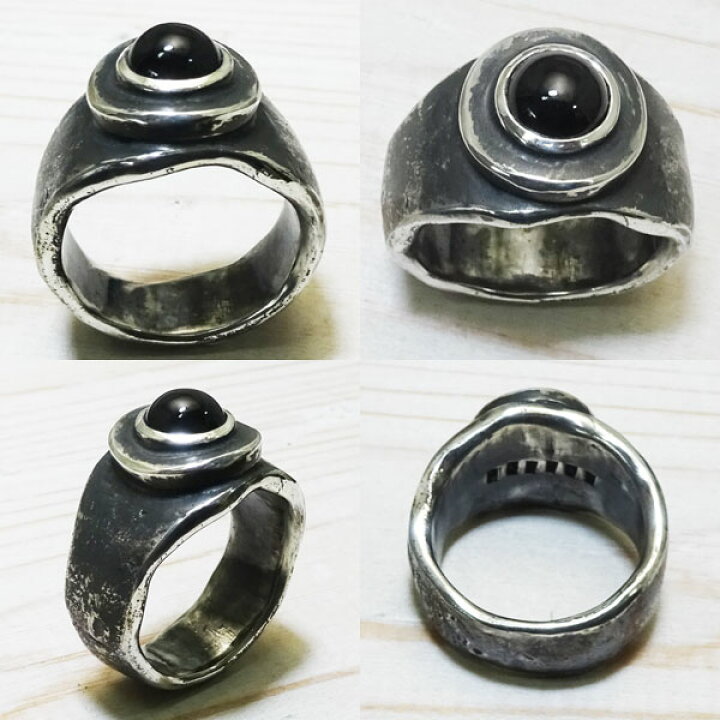 楽天市場】ブラックスター 溶銀 ブラックリング【受注製作】925 メンズ 