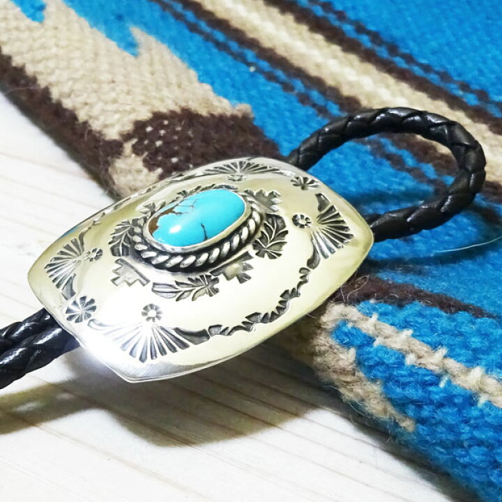 楽天市場】ループタイ シルバー ターコイズ bolo tie NO8ターコイズ