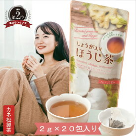 しょうが 入り ほうじ茶 2g ティーパック 20包 入り お湯出し 水出し ブレンド 国産 手土産 風味 お茶 日本茶 おしゃれ プレゼント 発汗 ショウガ ほっこり 美味しい 贅沢 手軽 人気 静岡県産 おいしい 簡単 便利 お酒割り 焼酎割り TB カネ松製茶 パワーサポート