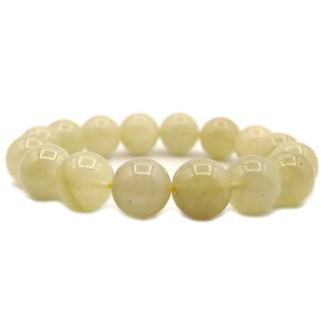 リビアングラス 13mm ブレスレット 42g マットなイエローのインパクトガラス レモン色テクタイト エジプト リビア砂漠 リビアンデザートグラス 簡易紙ケース付き