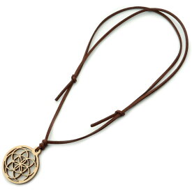 シードオブライフ 神聖幾何学模様 木製 ネックレス オリジナル ウッド ペンダント 加護と恵みのシンボル