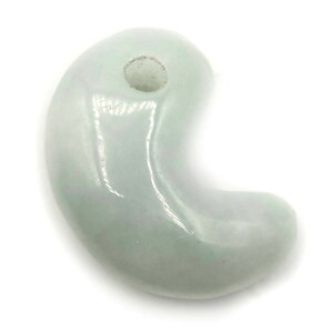 アイスジェイド ミャンマー産 本翡翠 勾玉 2.7cm 5月の誕生石 no2