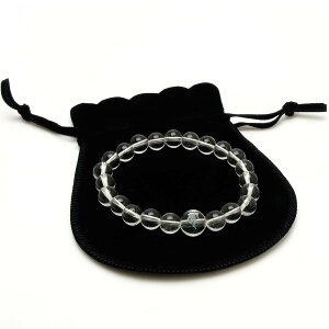 身に着ける心願玉 勧請念珠 不動明王 8mm ブレスレット 天然水晶のお守り 広島県 宮島(厳島) 弥山 大聖院 公認 ご祈願済み お守り 手彫り 彫刻