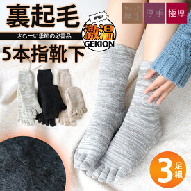 送料無料 レディース 激温 5本指靴下 極厚 あったか裏起毛パイル 3足セット ゆったり 23-25cm 防寒 ルームソックス 無地 カジュアル 毛布の様な温かさ 冷え対策 冷え性