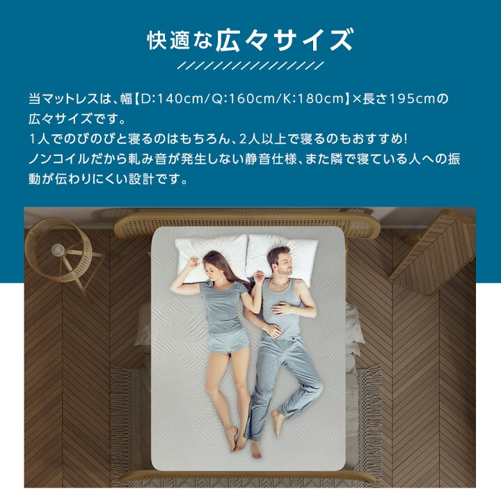 楽天市場】ノンコイルベッド クイーンサイズ ダブルサイズ lullapanda 