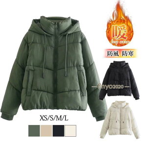 中綿 レディース ダウンコート ショート丈 暖かい 厚手 フード付き おしゃれ 防風 防寒 アウター 軽量 カジュアル 可愛い 冬