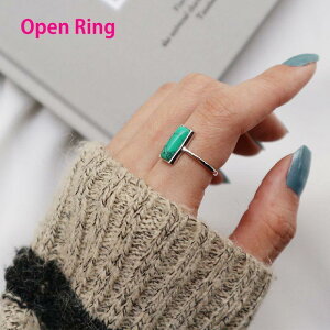 指輪 オープンリング レディース 女性 アクセサリー かわいい おしゃれ シルバー925 ターコイズ風 フリーサイズ 調節可能 ゴールドカラー ギフト
