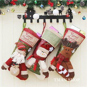 クリスマスソックス サンタ 雪だるま トナカイ 飾り 装飾 壁掛け 玄関飾り お菓子入り プレゼント袋 ラッピング袋 置物 子供 靴下 贈り物 パーティーグッズ
