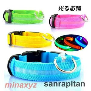光る首輪 犬の首輪 犬用首輪 散歩 USB充電 安心 安全 痛くない LED 猫 猫犬兼用 軽量 可愛い ペット用品 子犬 幼犬 柴犬 猫用品 調節可能