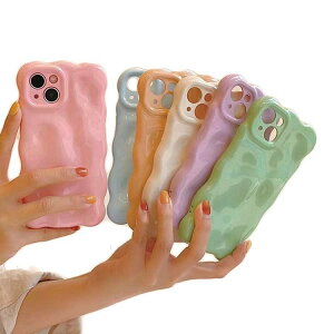 �E�G�[�u �N���A�P�[�X iphone15 14 13 �P�[�X ���˂��� �Ȃ݂Ȃ� �P�[�X �X�}�z�P�[�X wave iPhone15 15Pro iPh